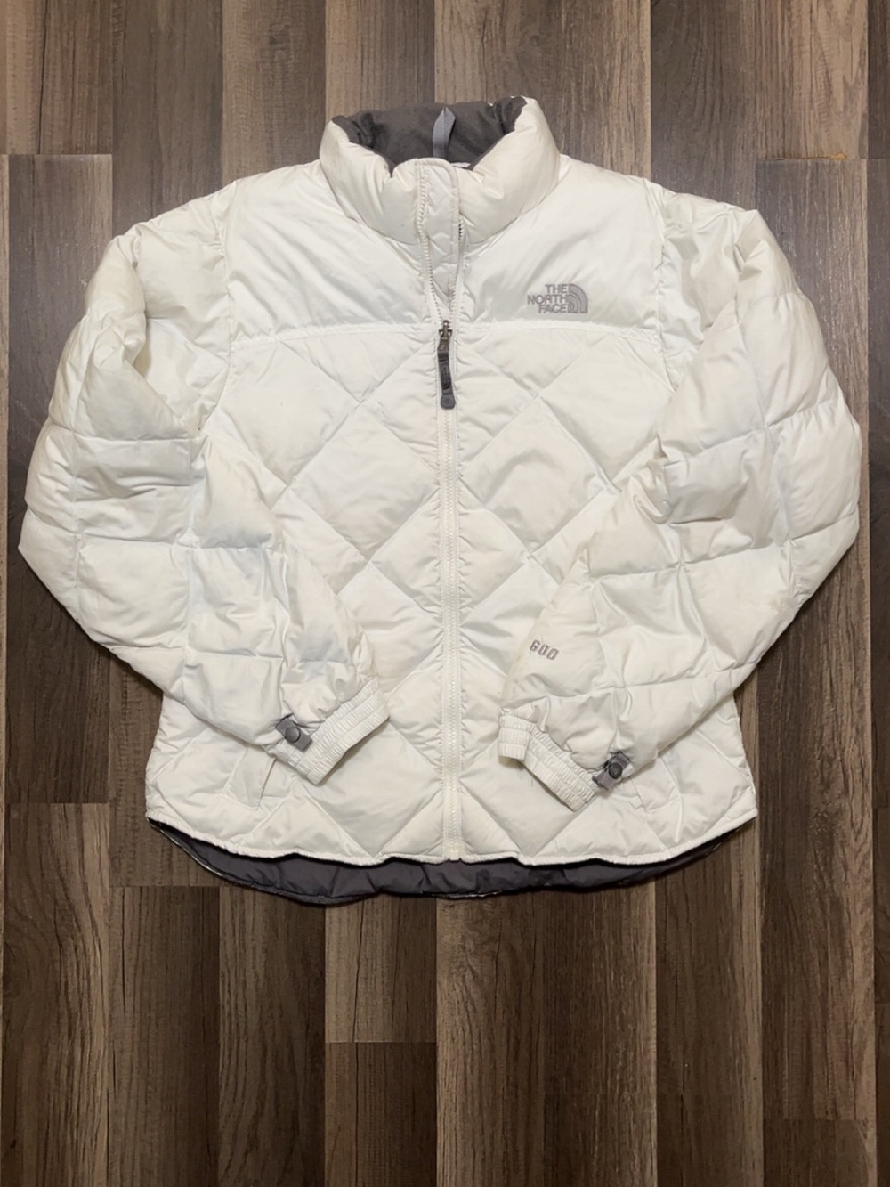 THE NORTH FACE 600 Down Jacket Women’s Medium White Quilted Puffer Coat Winter